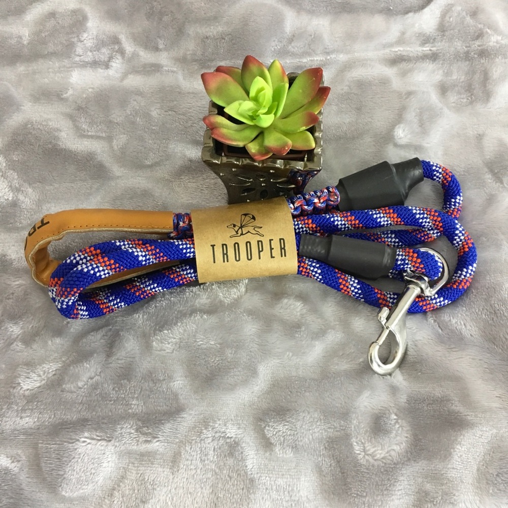 Trooper 60” Lasso Rope Leash Leather Wrist Guard